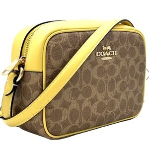 Coach Signature Brown and Yellow Crossbody Bag- limited edition NEW